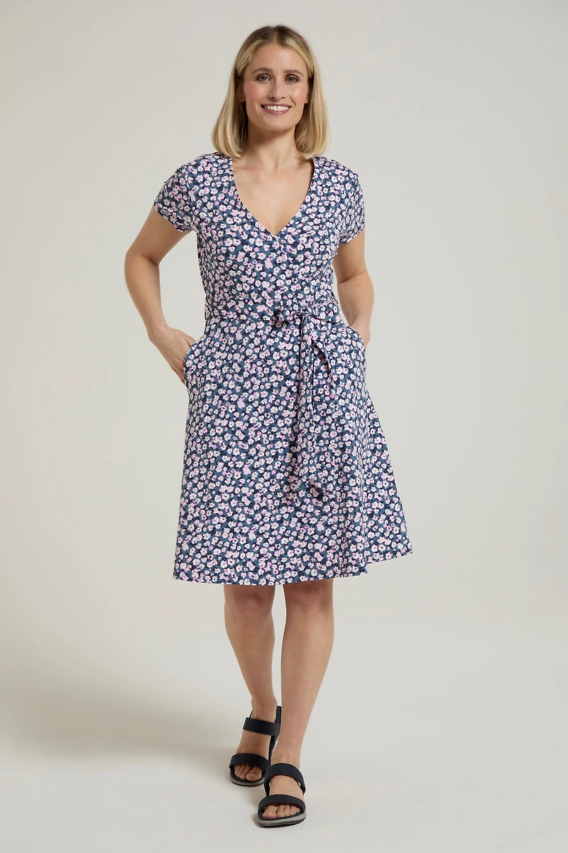 Santorini Womens UV Jersey Wrap Dress