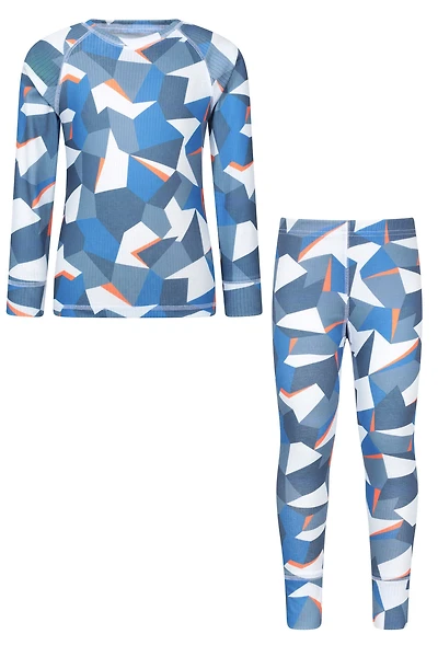 Talus Printed Kids Base Layer-Top & Pants Set