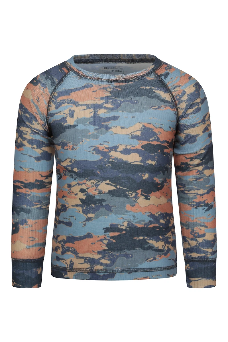 Talus Printed Kids Base Layer-Top & Pants Set