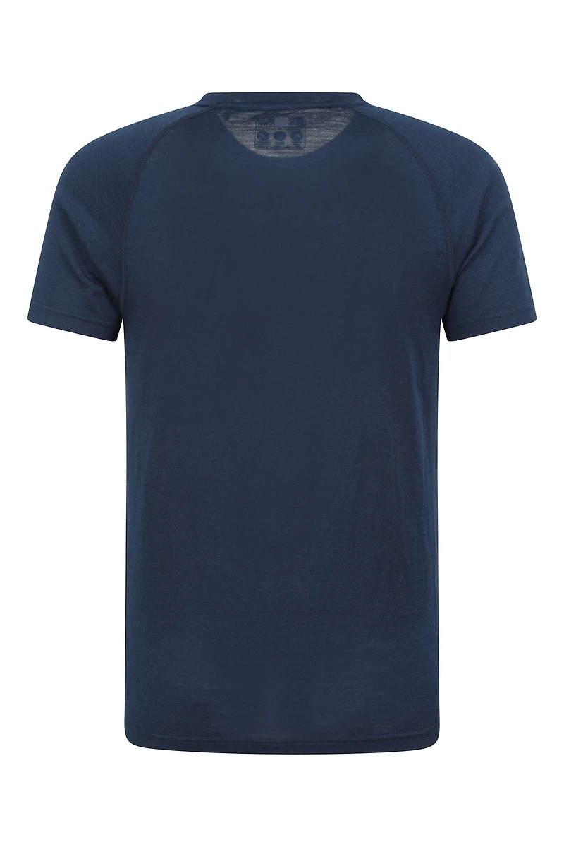 Quest Mens Printed Merino Thermal T-Shirt