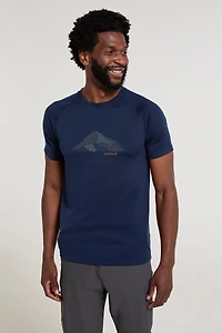 Quest Mens Printed Merino Thermal T-Shirt
