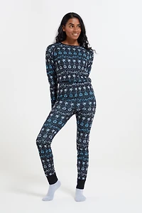 Patterned Womens Base Layer Thermal Leggings