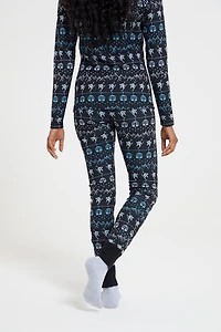 Patterned Womens Base Layer Thermal Leggings