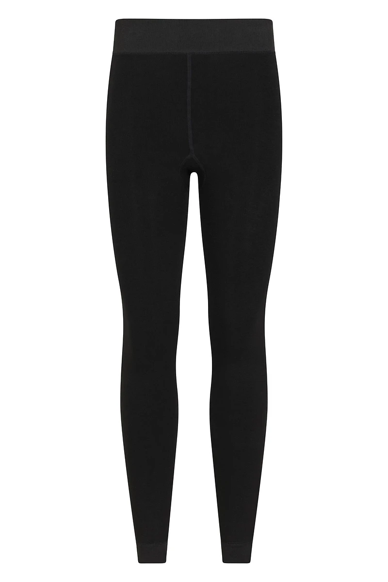 Womens Fluffy Fleece Lined Thermal Leggings Multipack