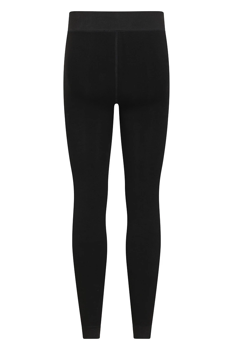 Womens Fluffy Fleece Lined Thermal Leggings Multipack