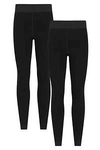 Womens Fluffy Fleece Lined Thermal Leggings Multipack