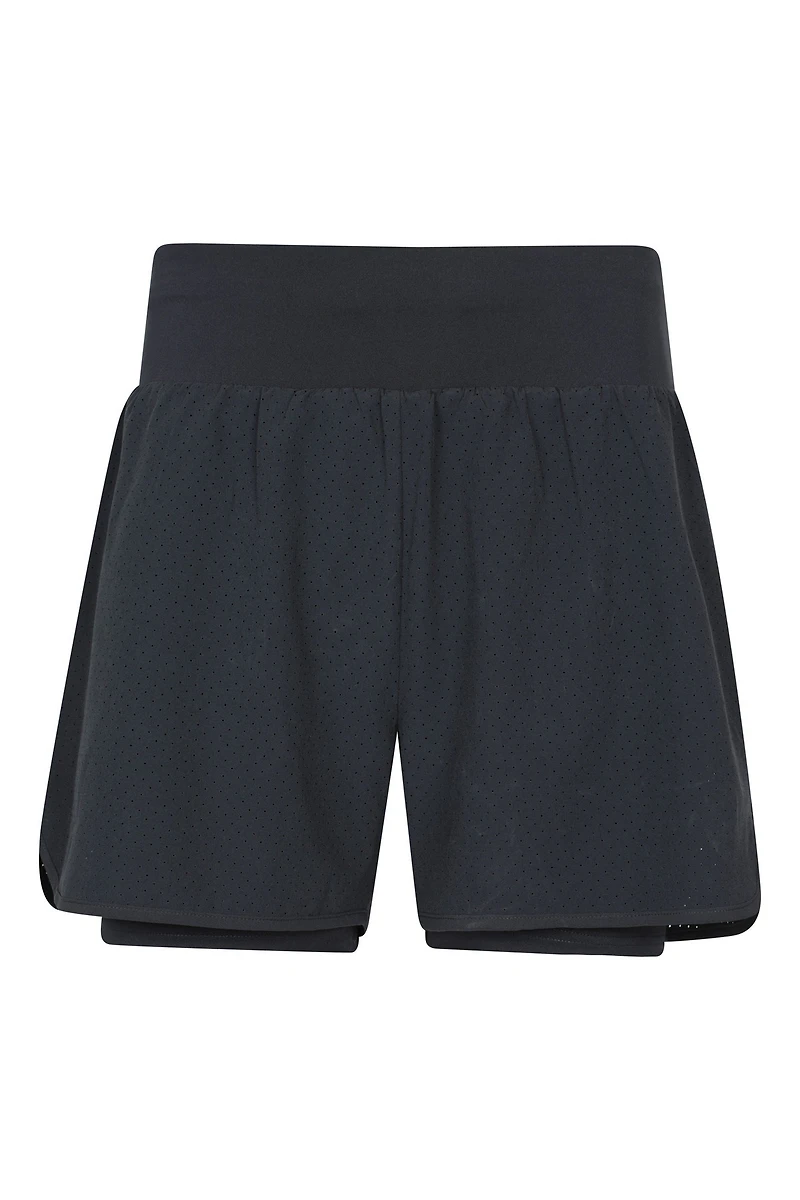 Double-Layer Womens Running Shorts