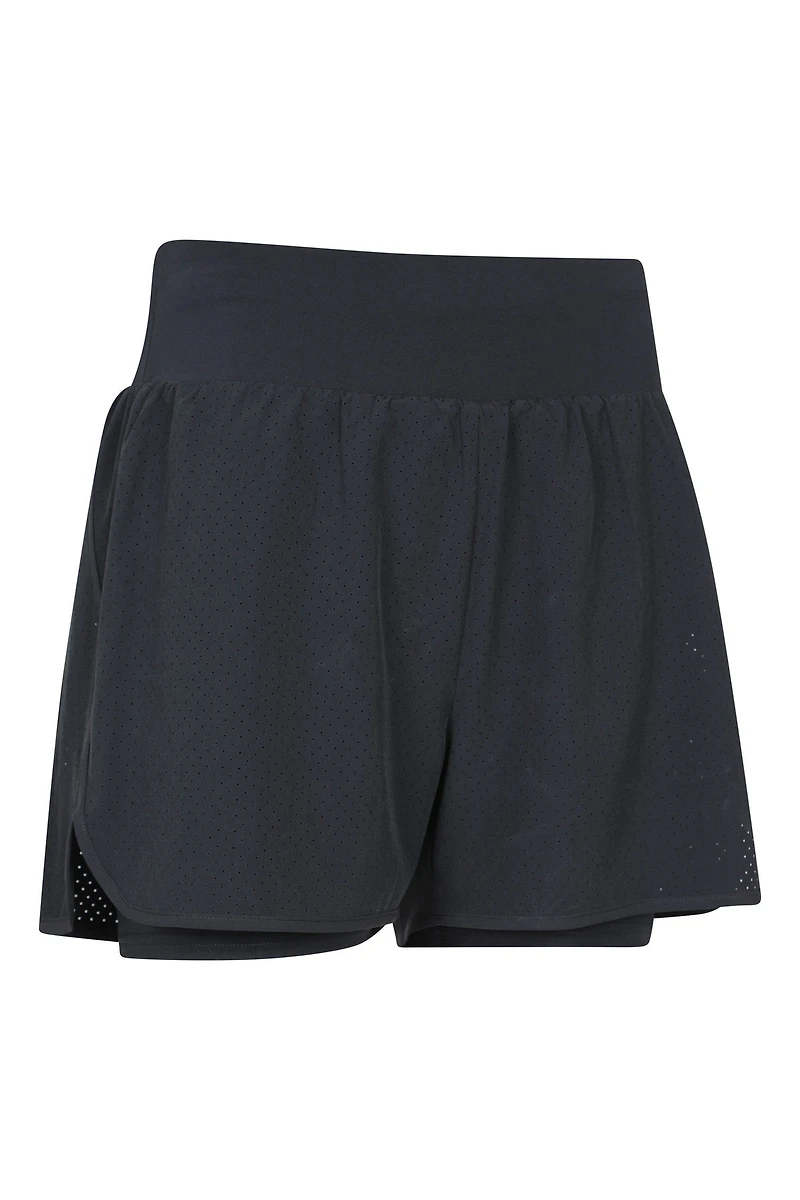 Double-Layer Womens Running Shorts
