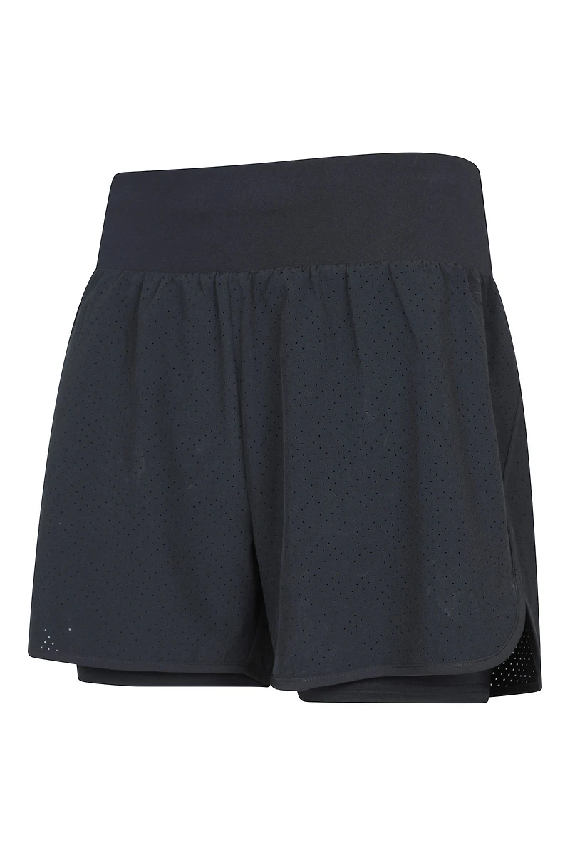 Double-Layer Womens Running Shorts