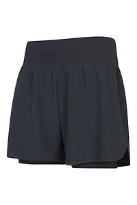 Double-Layer Womens Running Shorts