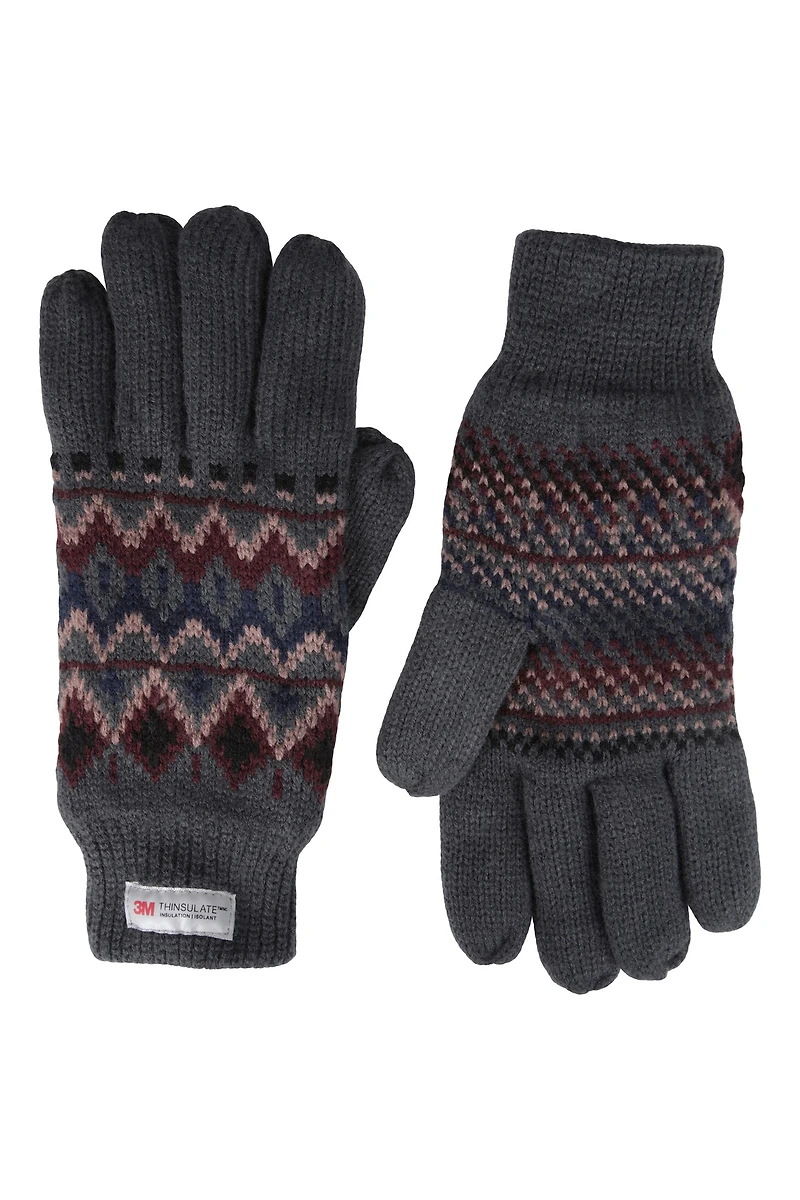 Thinsulate Mens Fairisle Gloves