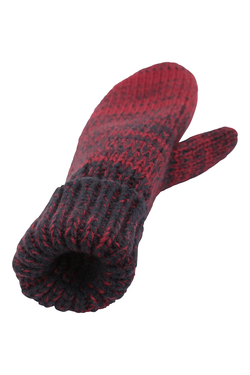 Womens Ombre Knit Mittens
