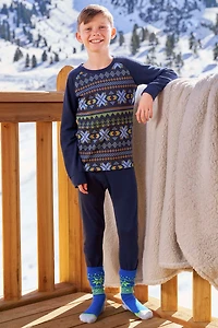 Jacquard Kids Merino Base Layer Set