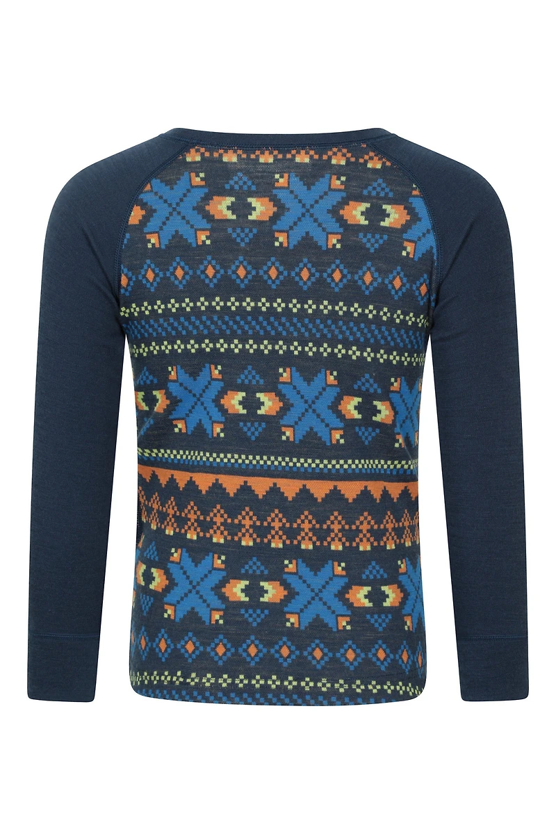 Jacquard Kids Merino Base Layer Set