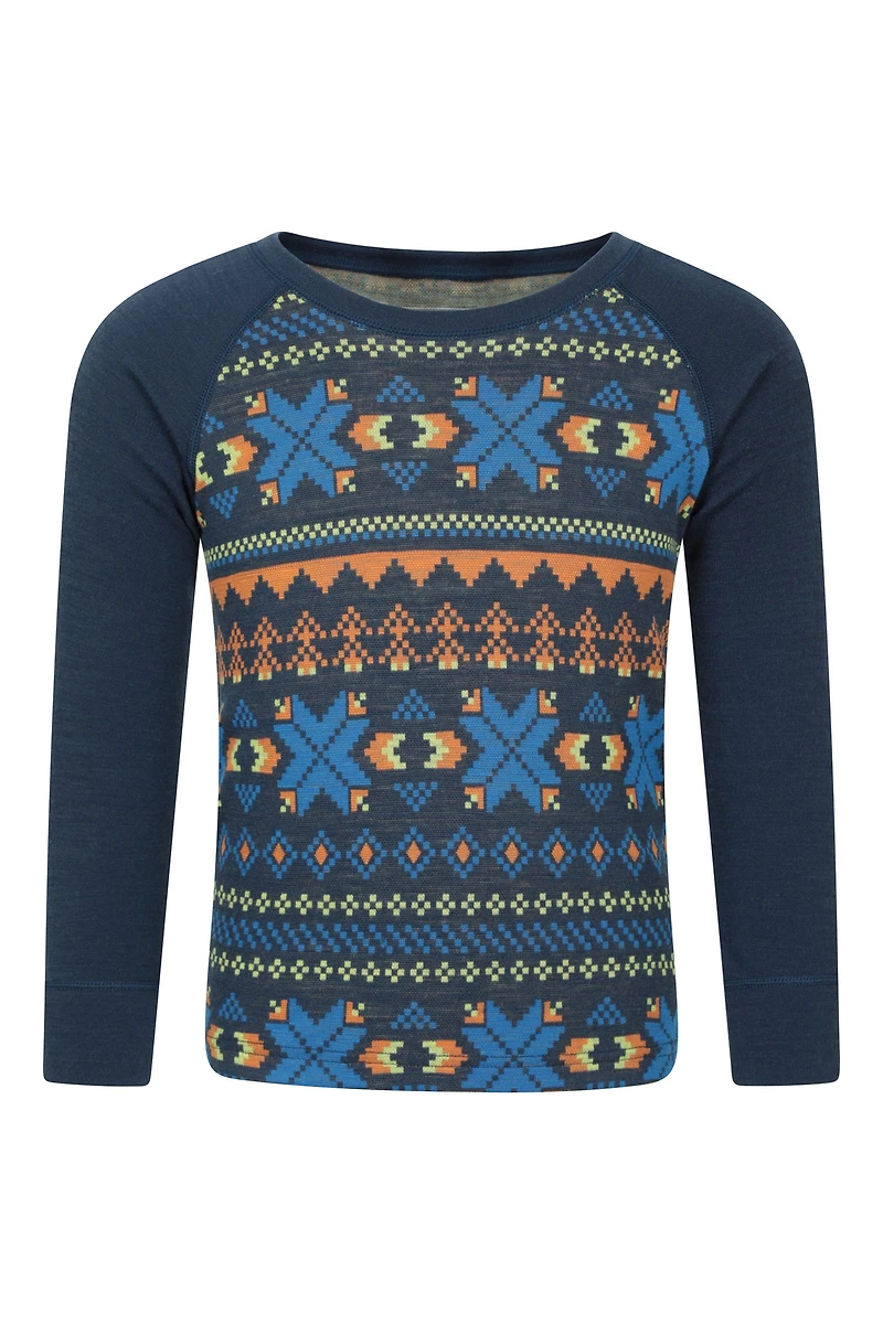 Jacquard Kids Merino Base Layer Set