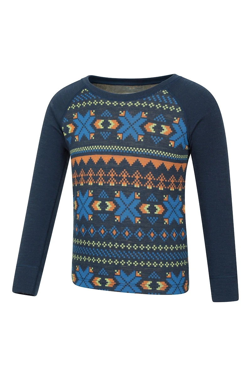 Jacquard Kids Merino Base Layer Set