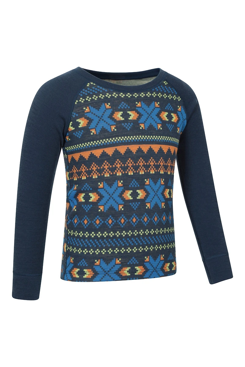 Jacquard Kids Merino Base Layer Set