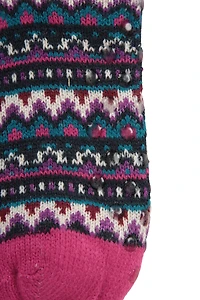 Womens Fairisle Slipper Socks