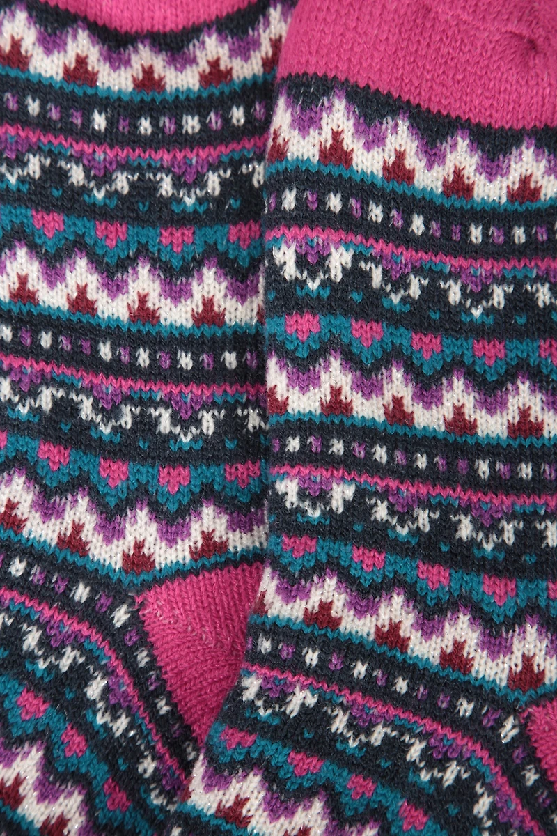 Womens Fairisle Slipper Socks