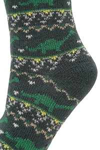 Kids Dino Slipper Socks