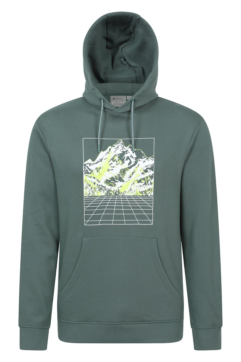 Mountain Grid Mens Hoodie