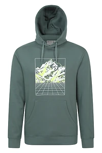 Mountain Grid Mens Hoodie