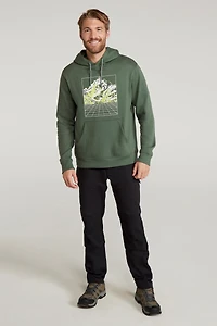 Mountain Grid Mens Hoodie