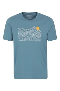 Linear Mountain Mens T-Shirt