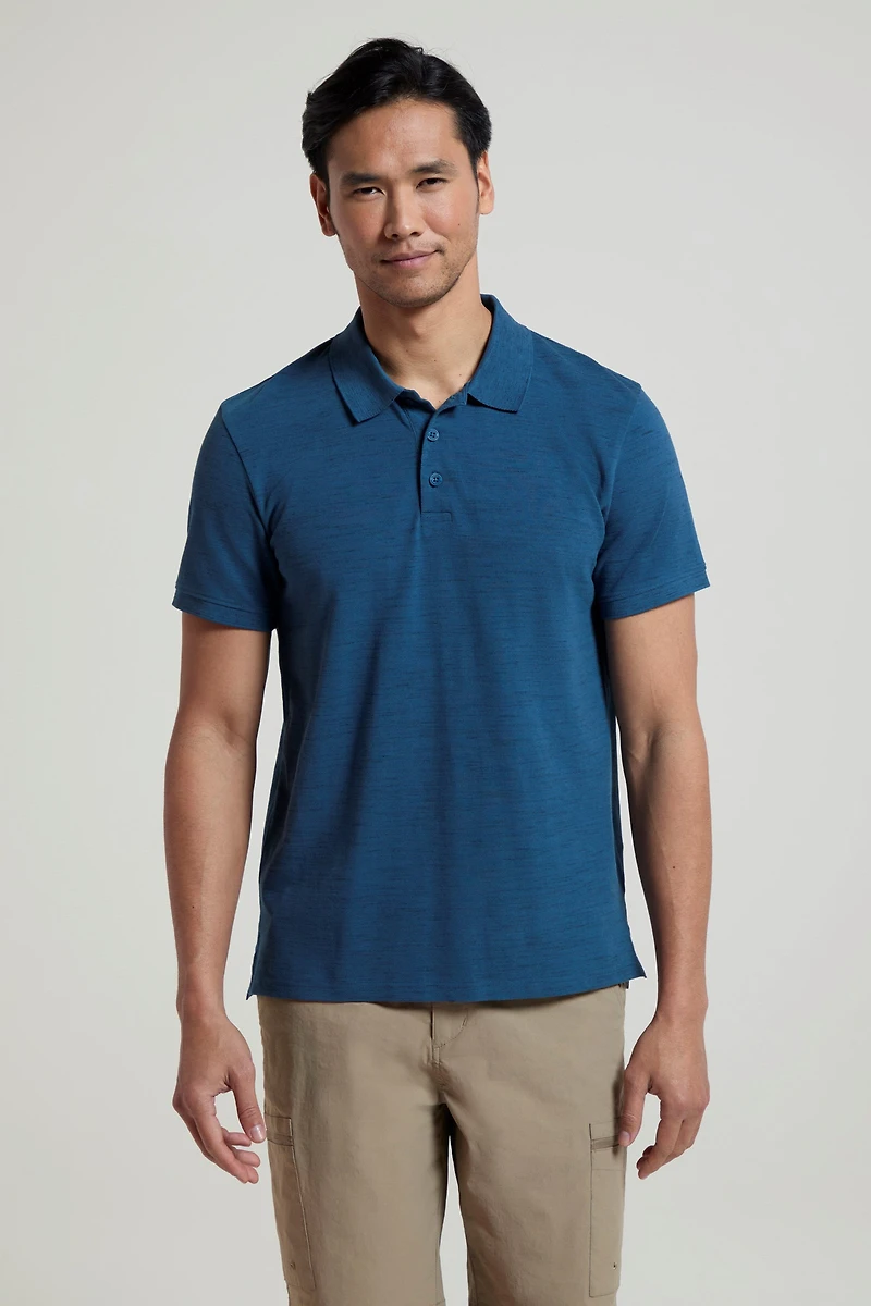 Dawnay Pique Slub Textured Mens Polo Shirt