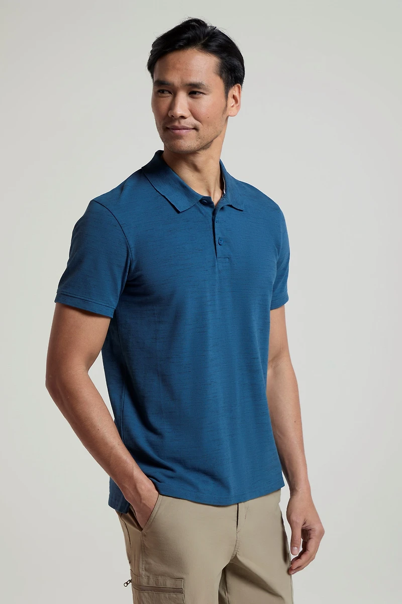 Dawnay Pique Slub Textured Mens Polo Shirt