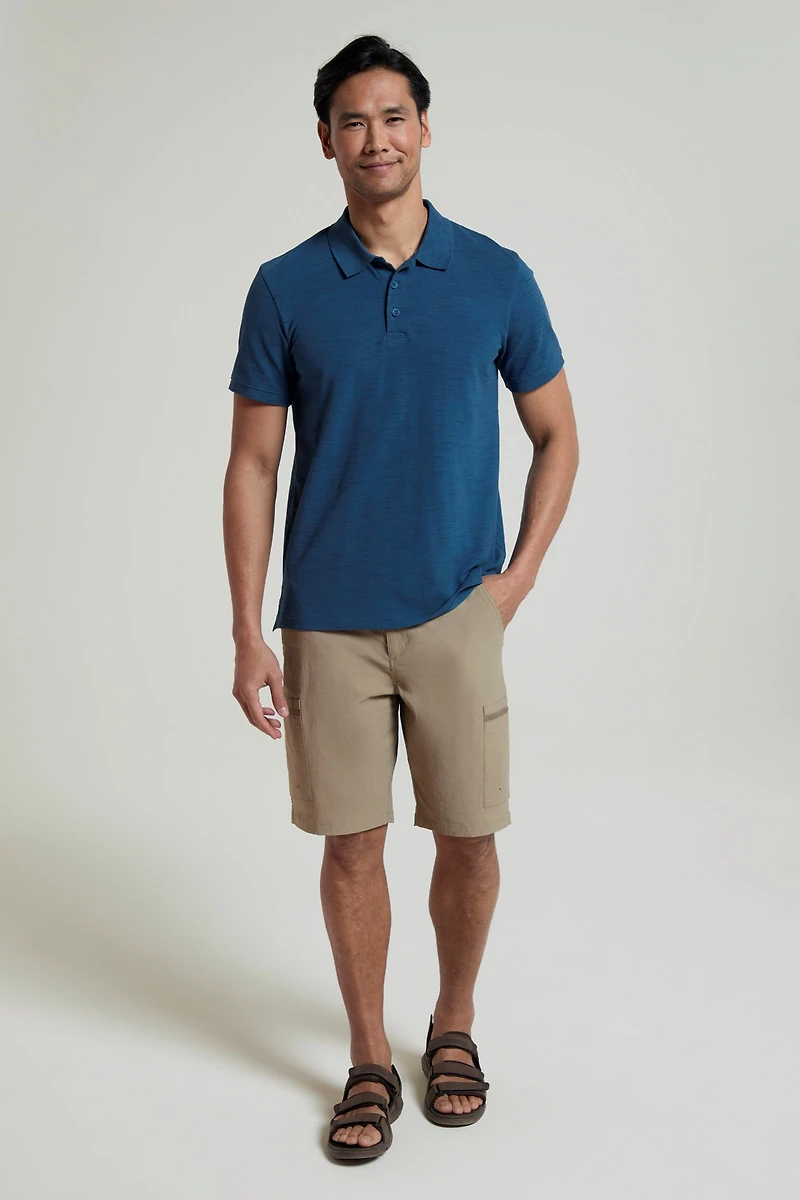 Dawnay Pique Slub Textured Mens Polo Shirt