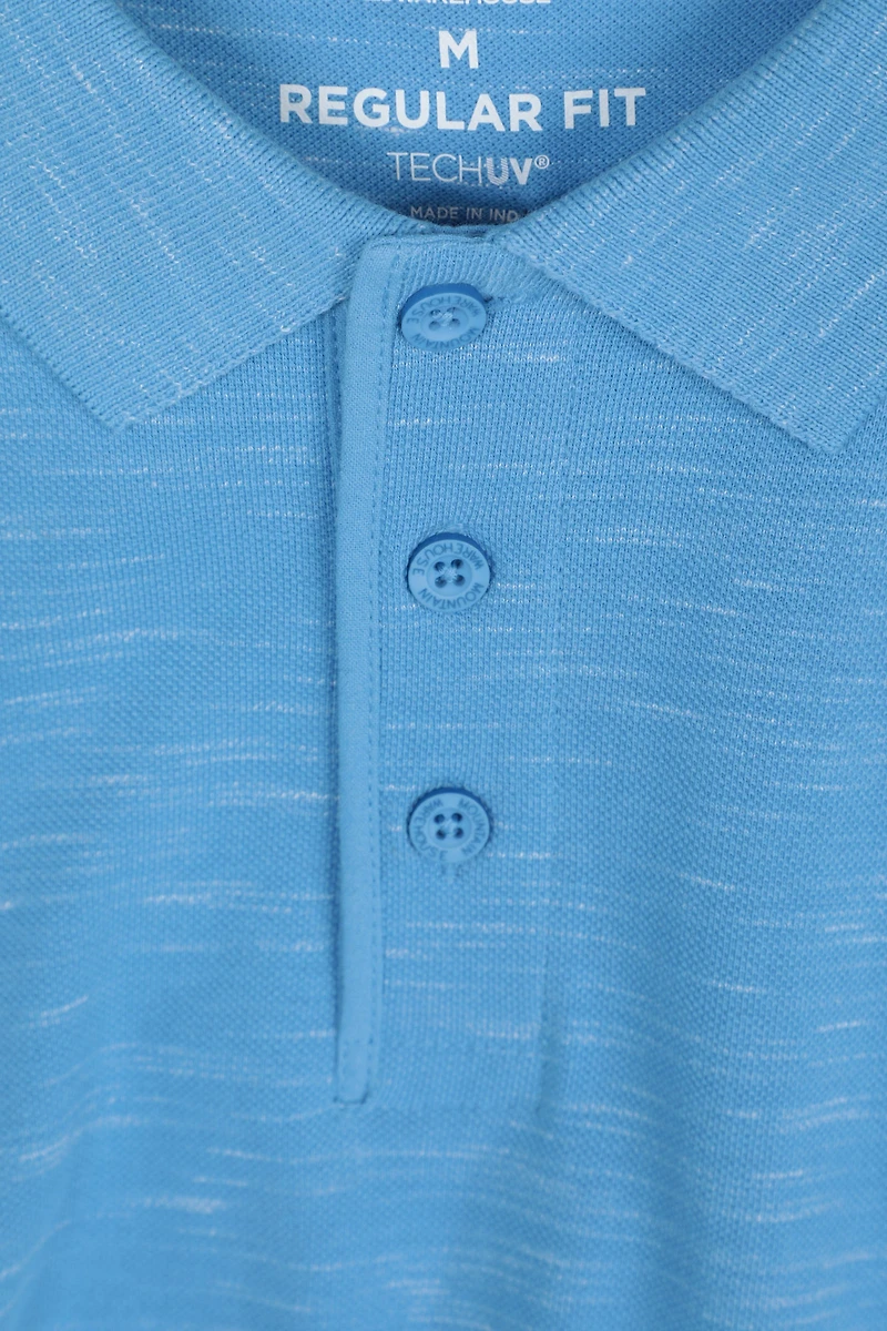 Dawnay Pique Slub Textured Mens Polo Shirt