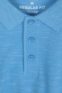 Dawnay Pique Slub Textured Mens Polo Shirt