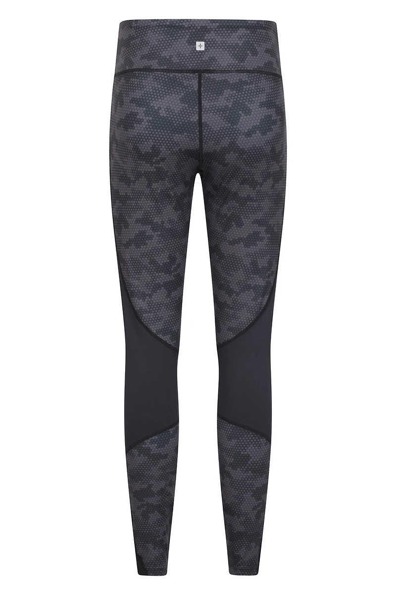 Motion Mesh Womens Patterned Leggings