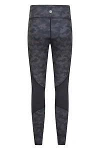 Motion Mesh Womens Patterned Leggings