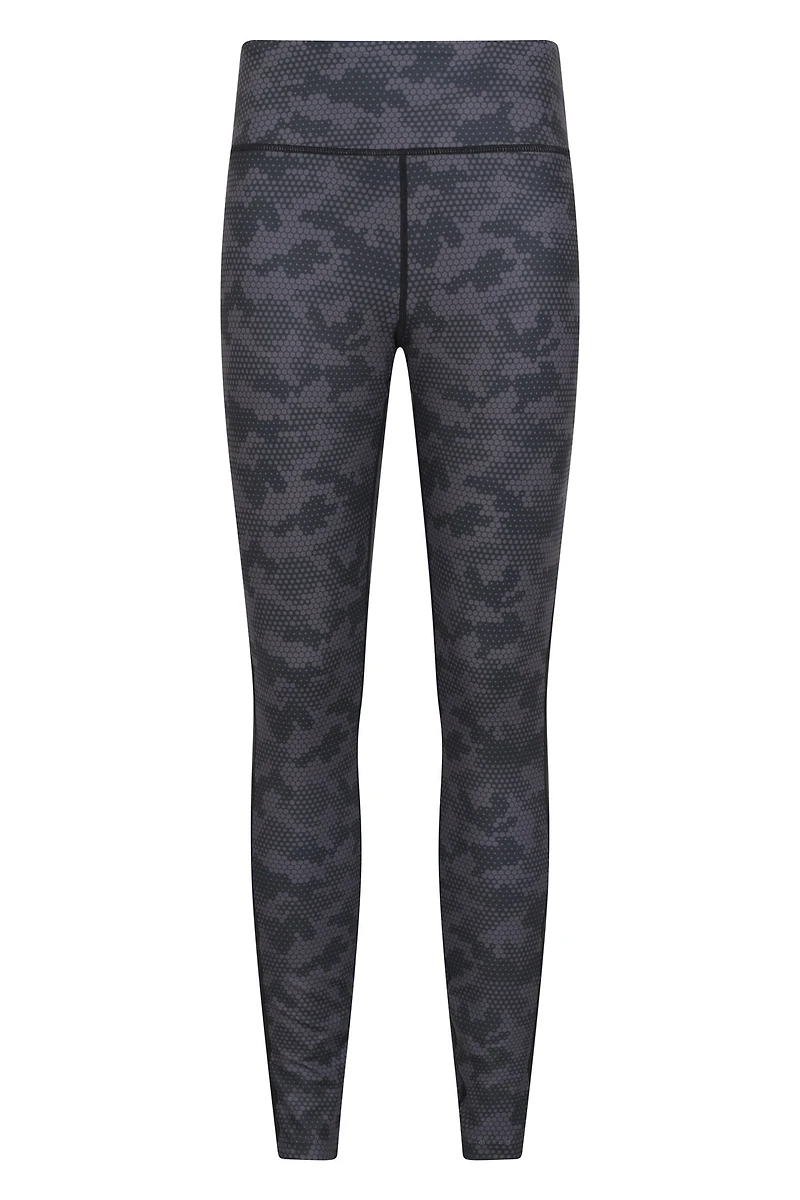Motion Mesh Womens Patterned Leggings