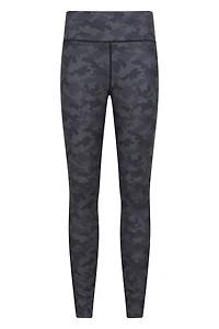 Motion Mesh Womens Patterned Leggings