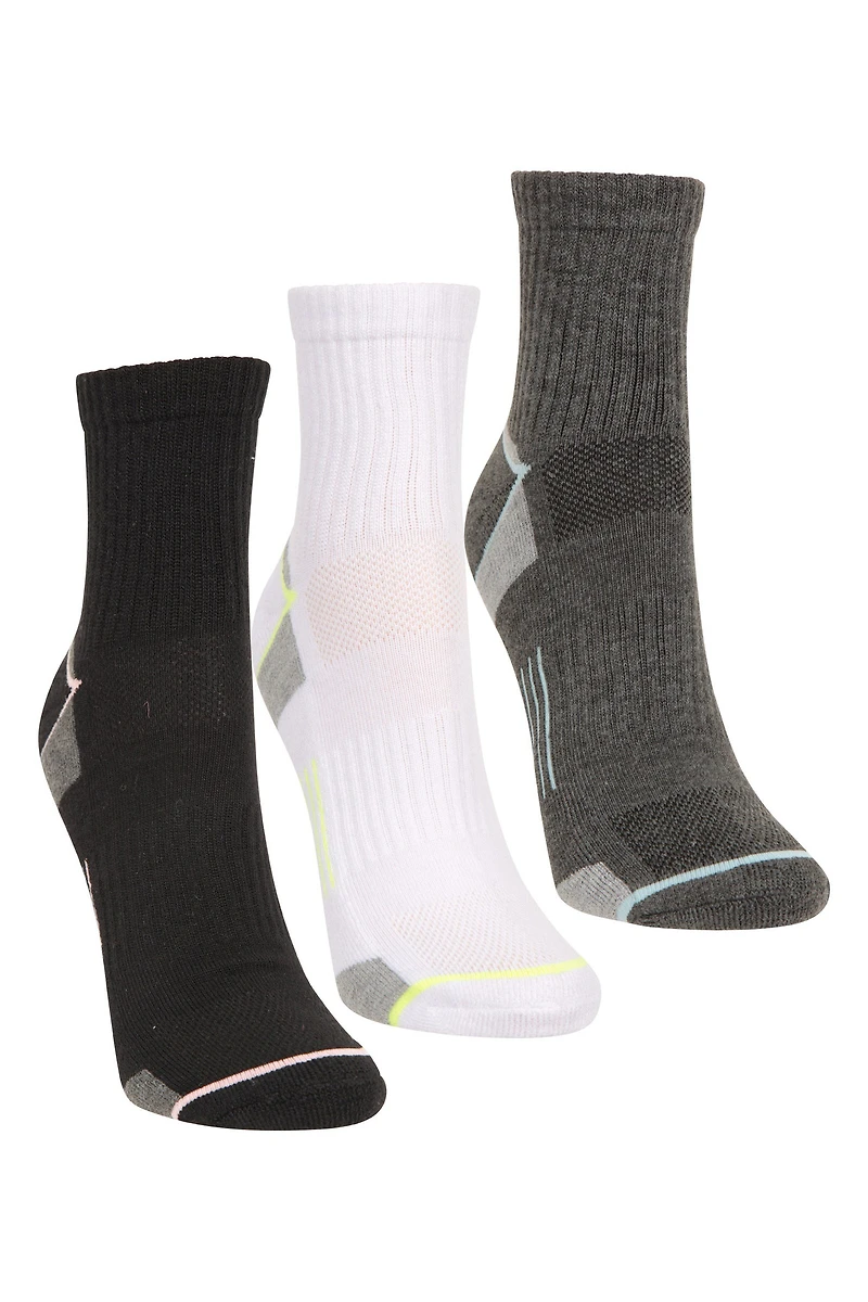 IsoCool Womens Performance Quarter Length Socks Multipack