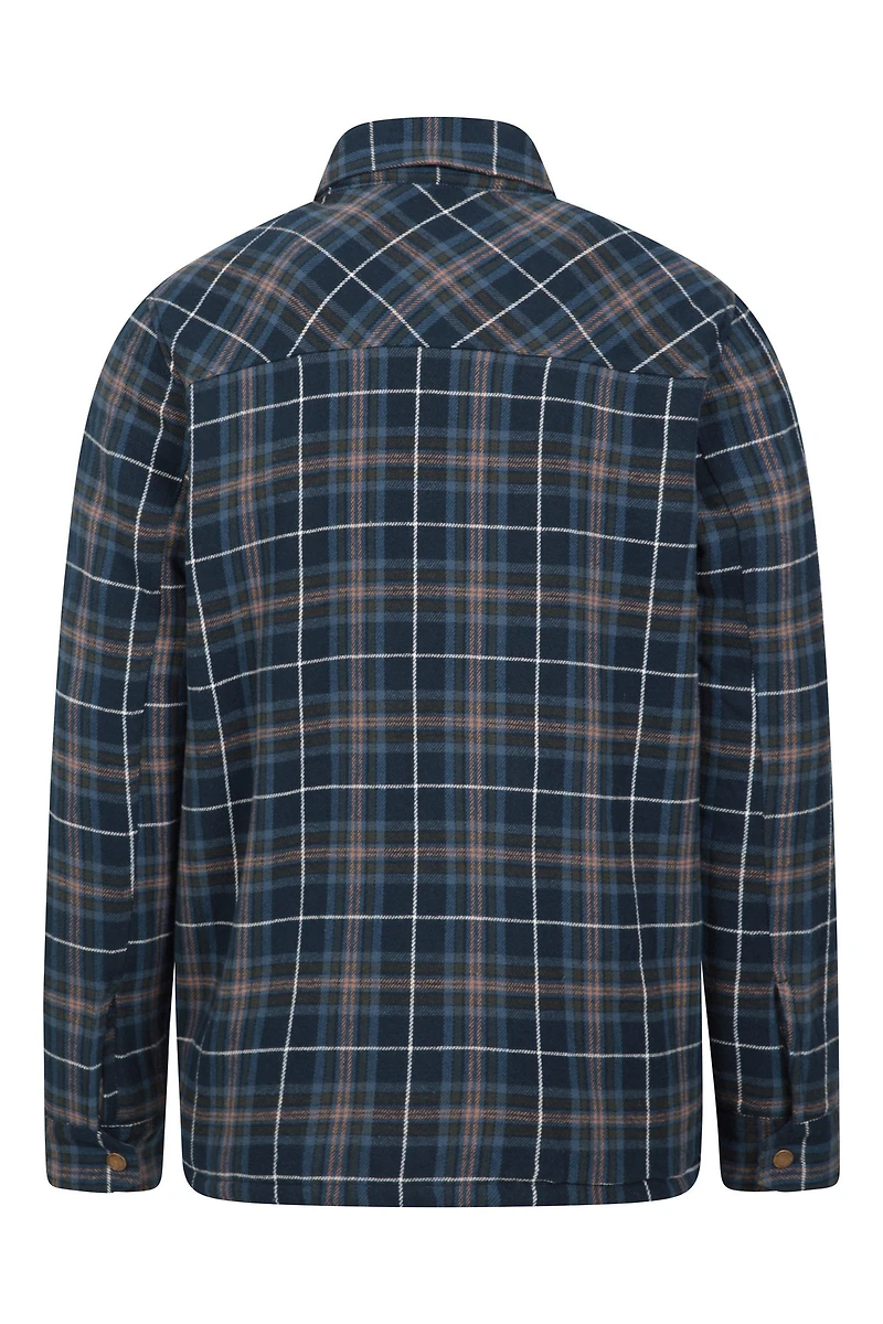 Pinn Mens Sherpa Lined Flannel Shirt