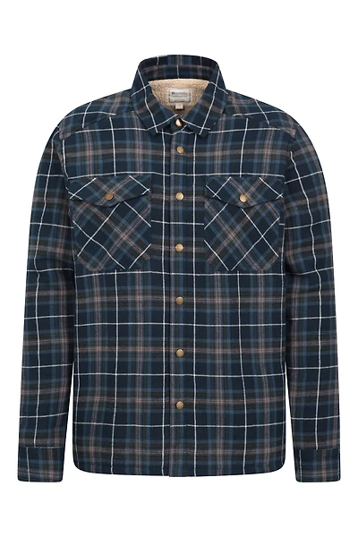 Pinn Mens Sherpa Lined Flannel Shirt