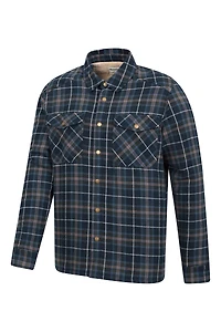 Pinn Mens Sherpa Lined Flannel Shirt