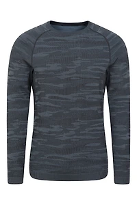 Alpine Camo Mens Seamless Base Layer Top