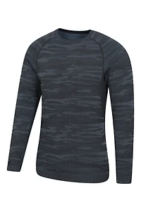 Alpine Camo Mens Seamless Base Layer Top