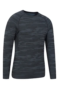 Alpine Camo Mens Seamless Base Layer Top