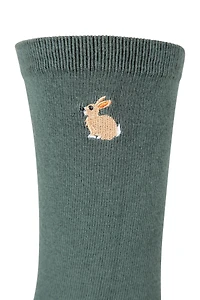 Womens Embroidered Socks 3-Pack