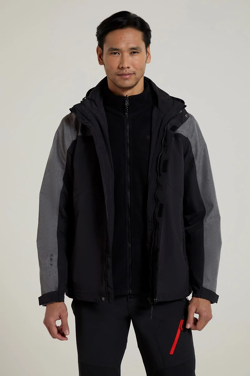 District Mens 3 1 Waterproof Jacket