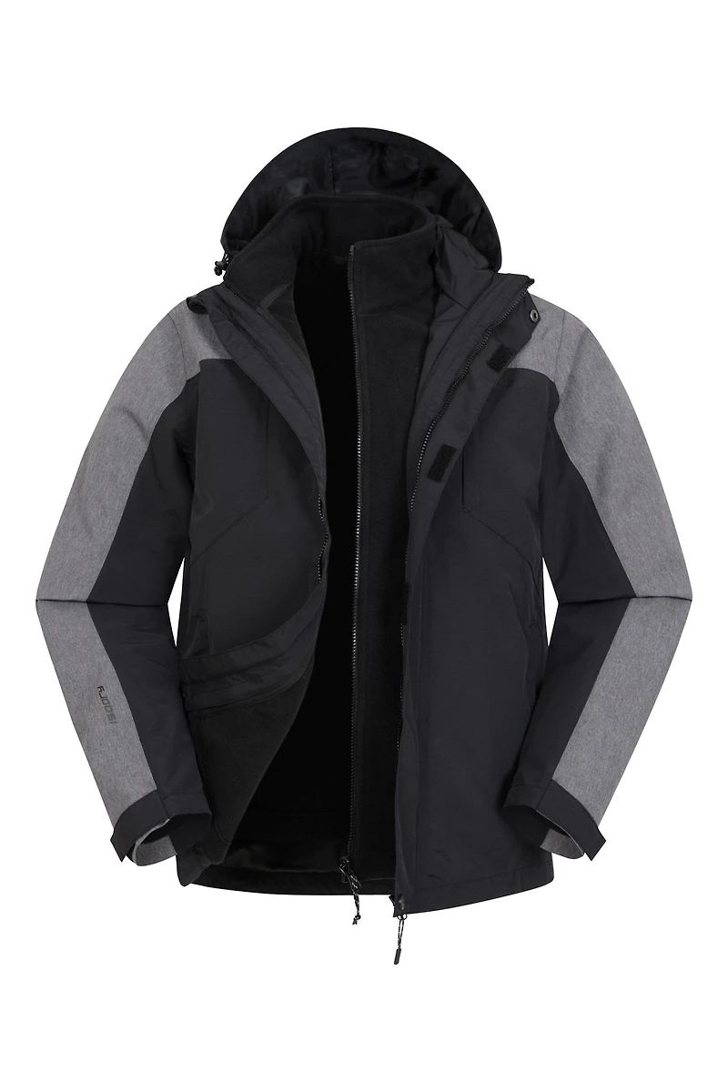 District Mens 3 1 Waterproof Jacket