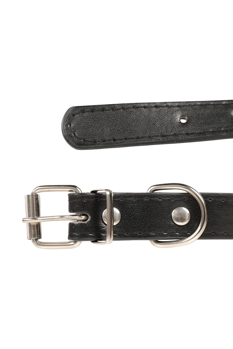 Leather Look Collar
