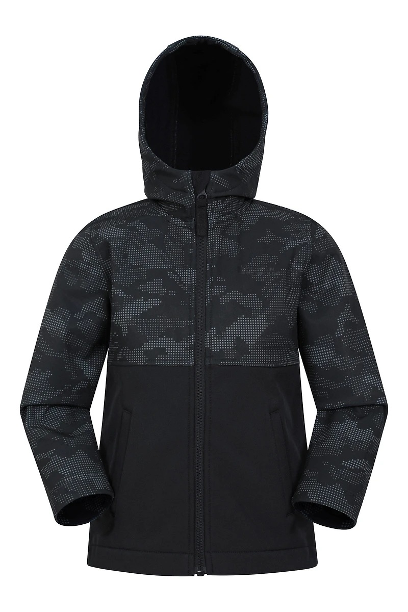 Exodus Kids Camo Print Softshell Jacket