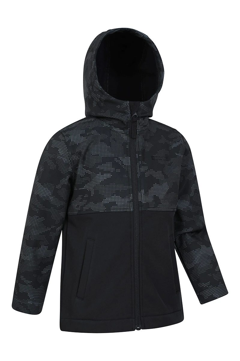 Exodus Kids Camo Print Softshell Jacket